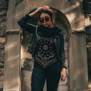 Free People Velvet bandana Top ✨🖤✨